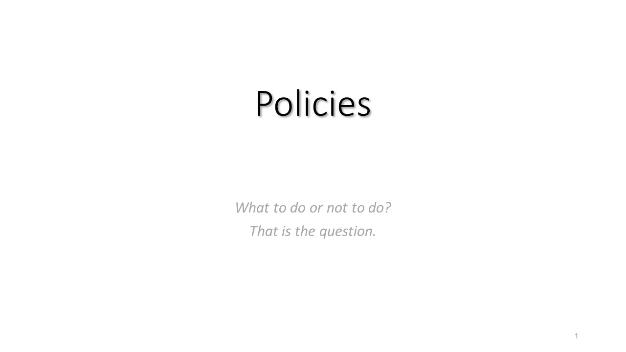 slide 1 policy